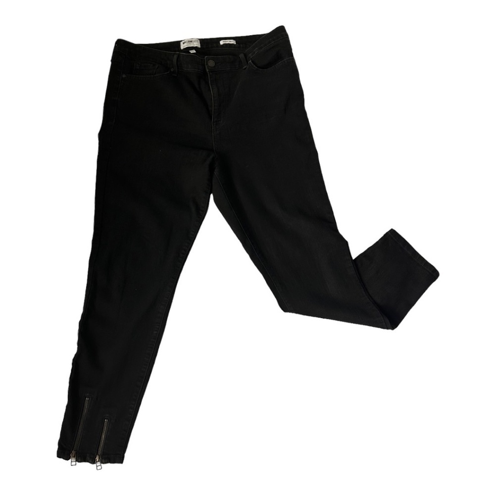 William Rast High-Rise Sculpted Zip Ankle Skinny Jeans Size 32 Faded Black - Picture 5 of 16